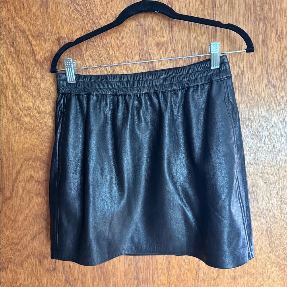 Babaton Black Vegan Mini Skirt